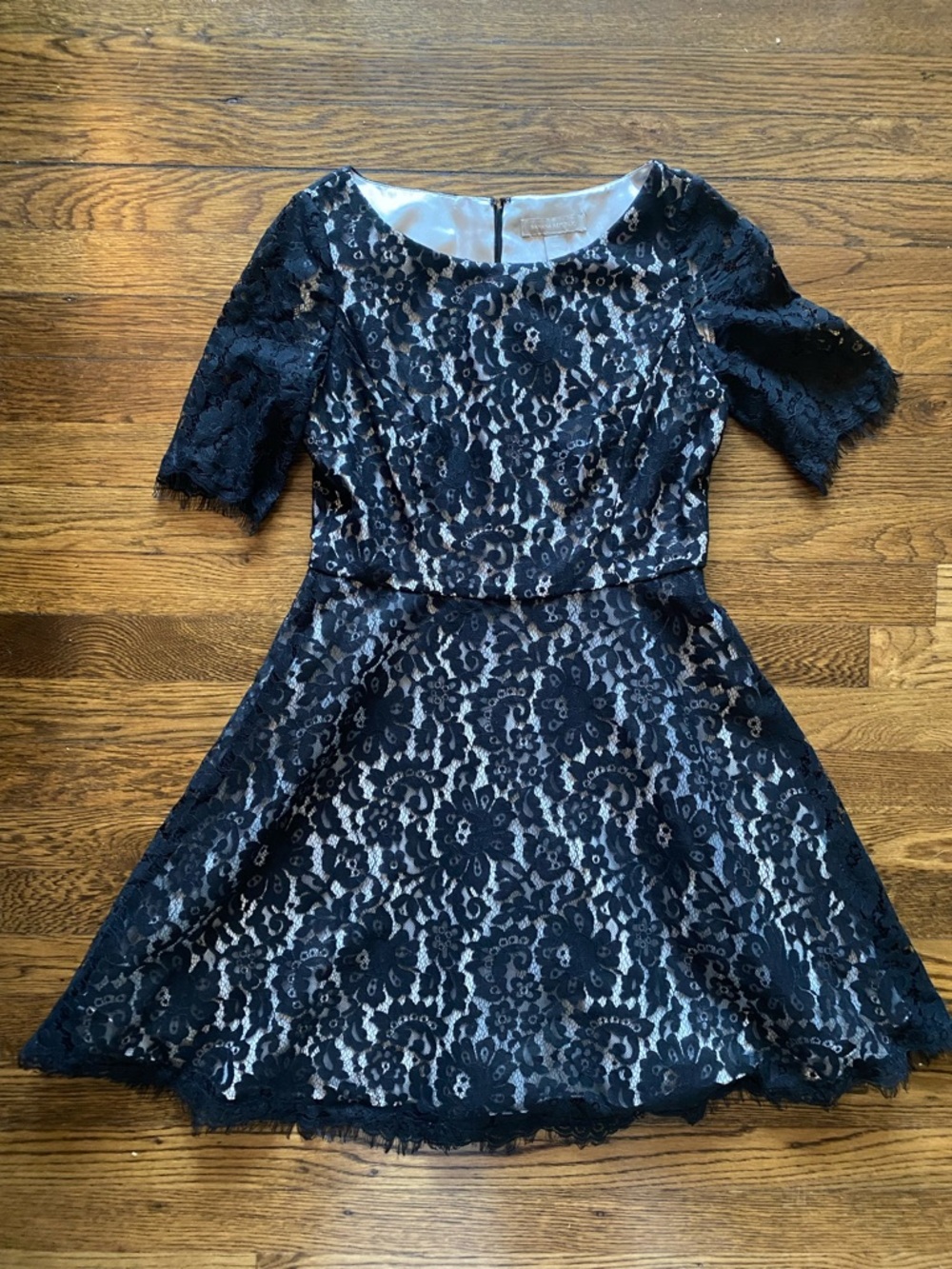 Banana Republic Black Lace Fit-and-Flare Dress